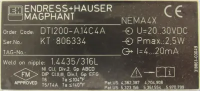 NEW ENDRESS+HAUSER DT1200-A14C4A FLOW METER DT1200A14C4A