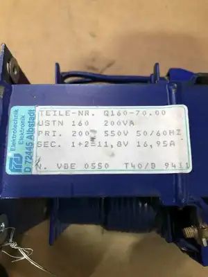EE Q160-70 200VA Transformer 200-550V 8V 50/60Hz 3PH