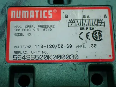 USED NUMATICS 554SS500K000030