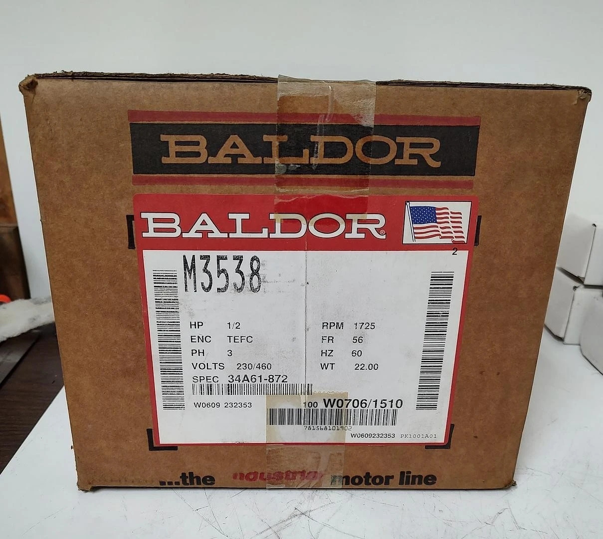 New | in-Stock Baldor M3538 A.C. Motors Kentucky US | Edwards Industrial Repair #1326884