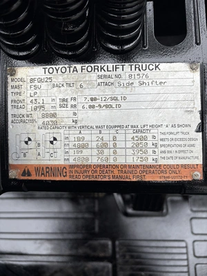 USED 2019 TOYOTA 8FGU25