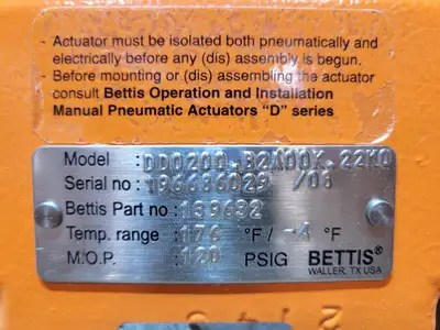 Used BETTIS DD0200.B2A00K.22K0 Rotary Actuators British Columbia CA | Lenmark #1489158