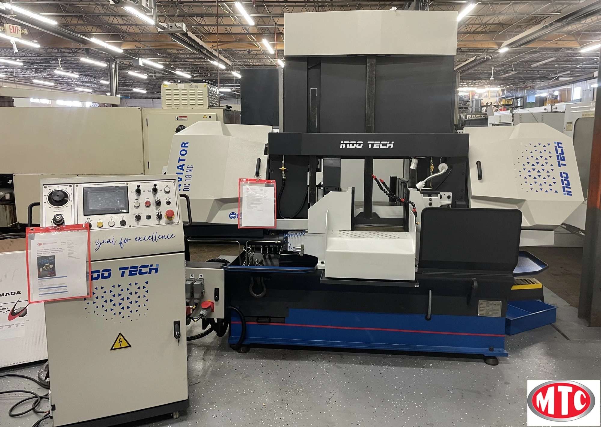 Indotech CNC 18 DC Smart saw 18" dual Column CNC bandsaw Like Amada, Behringer, Doall, Hyd-Mech, Kasto