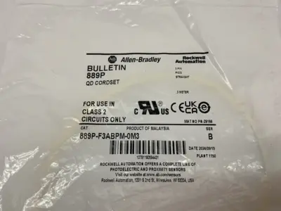 NEW ALLEN-BRADLEY SER. B DOUBLE ENDED PICO CONNECTION CABLE 3-PIN
