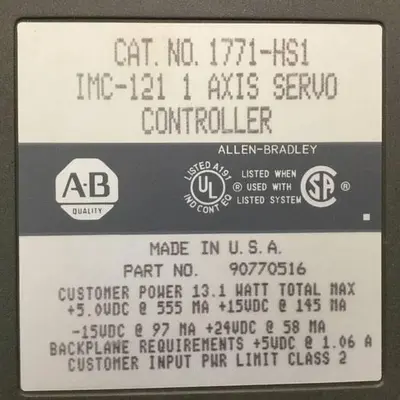 USED ALLEN BRADLEY 1771-HS1 SER A