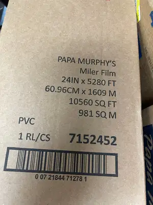 New | in-Stock Falcon Restaurant Supply New 24" x 5280' Roll of Miler Film Plastic Food Wrap Food Preparation & Supplies Illinois US | Falcon Restaurant Supply #1376202