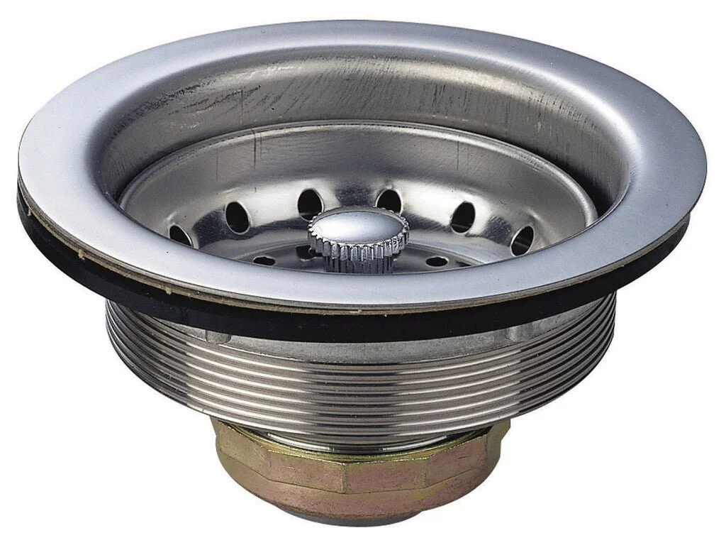 New | in-Stock BK-Resources New Stainless Steel Basket Drain with crumb cup, 3.5" opening, 1.5" Food, Restaurant, & Bakery Parts & Accessories Illinois US | Falcon Restaurant Supply #1376765