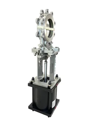 6" Fabri-Valve Stainless Steel Knife Gate Valve Air Operated