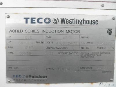 USED TECO WESTINGHOUSE -