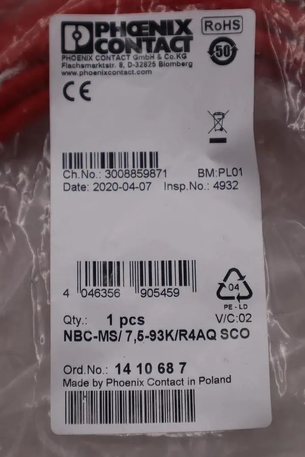 PHOENIX CONTACT NBC-MSD/7,5-93K/R4AC SCO / NBCMSD10093KR4ACSCO L-150A