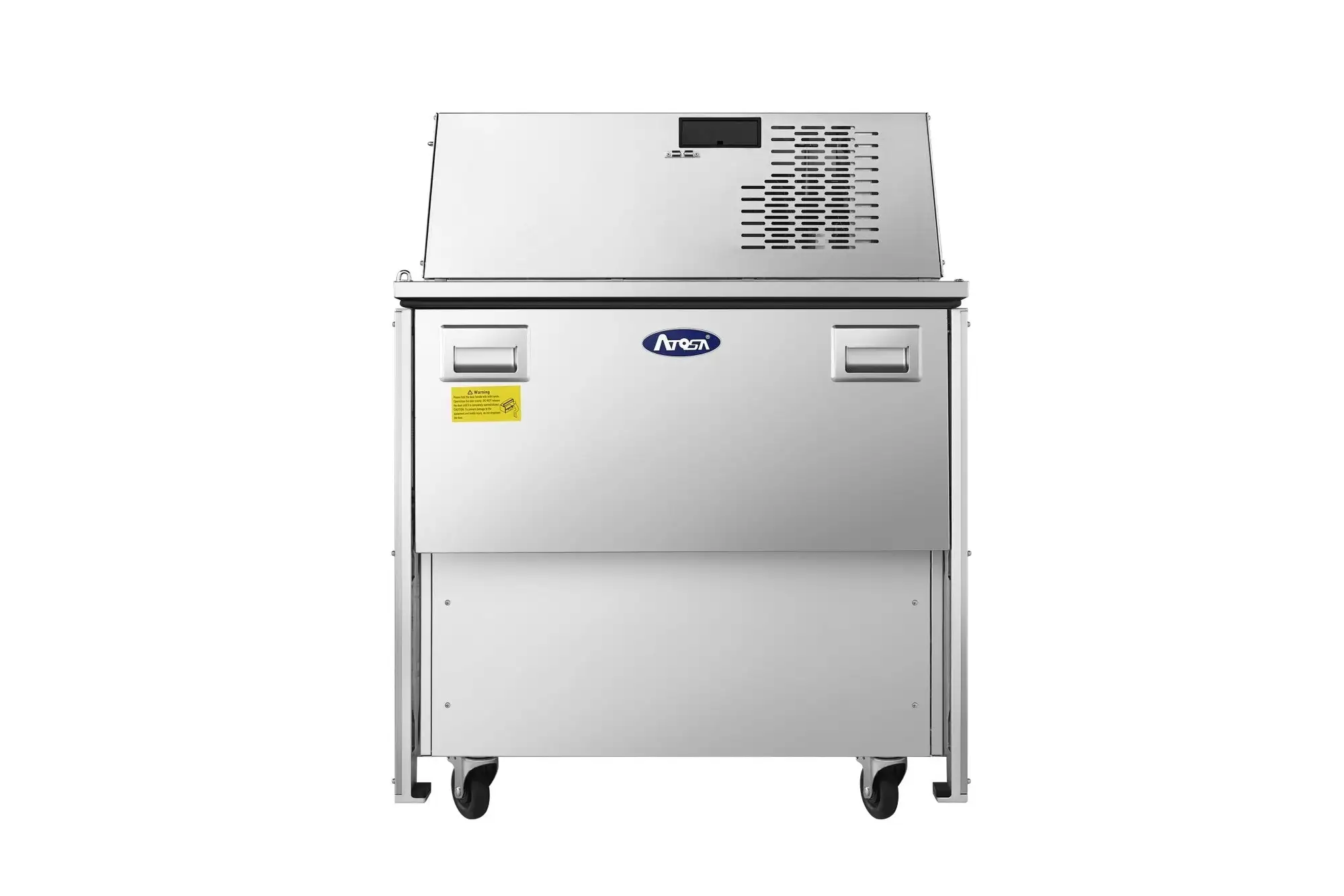 New | in-Stock Atosa New Atosa AMC-3401 34" Forced Air Milk Cooler - Single Access Bottle Coolers Illinois US | Falcon Restaurant Supply #1375544
