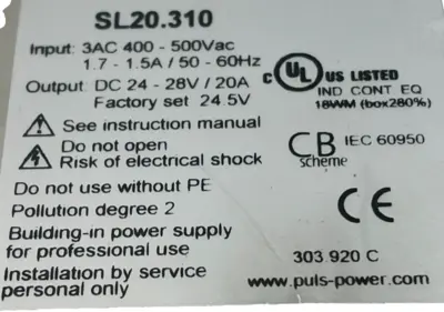 NEW PULS SL20.310 POWER SUPPLY SL20310