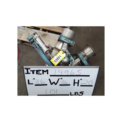 Used 6" Stainless Steel Diverter Valve Dry Bulk