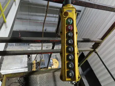 Cleveland Tramrail P&H 1 Ton Single Girder Underhung Bridge Crane 14' Span