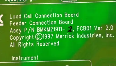 Merrick BMKM21911-2 Load Cell Connection Board Loc3D19