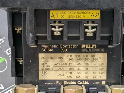 Fuji Electric SC-5N (93) Magnetic Contactor Module 150A 200-250V Coil Used