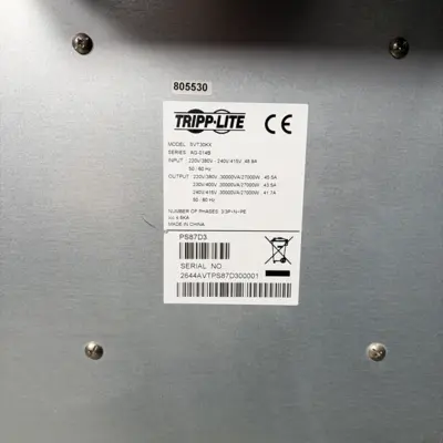 Used Tripp Lite Tripp Lite Eaton SVT30KX SmartOnline Uninterruptible Power Supplies California US | ANACAPA EQUIPMENT BROKERS, INC #1299977