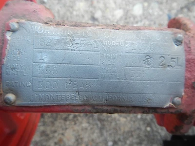 Worthington 1" 300 USAS Rating, 556 Ring Flange Control Vavle