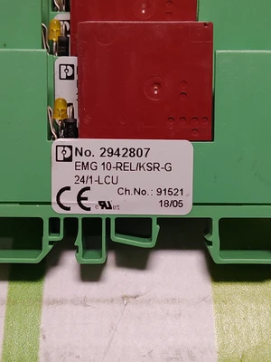 PHOENIX CONTACT 2942807 RELAY MODULE S2001B24P EMG 10-REL/KSR-G 24/1-LCU