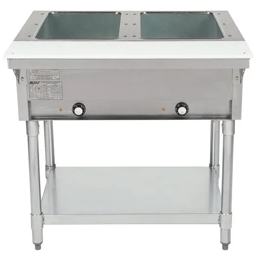 Open Well Two Pan Electric Hot Food Table