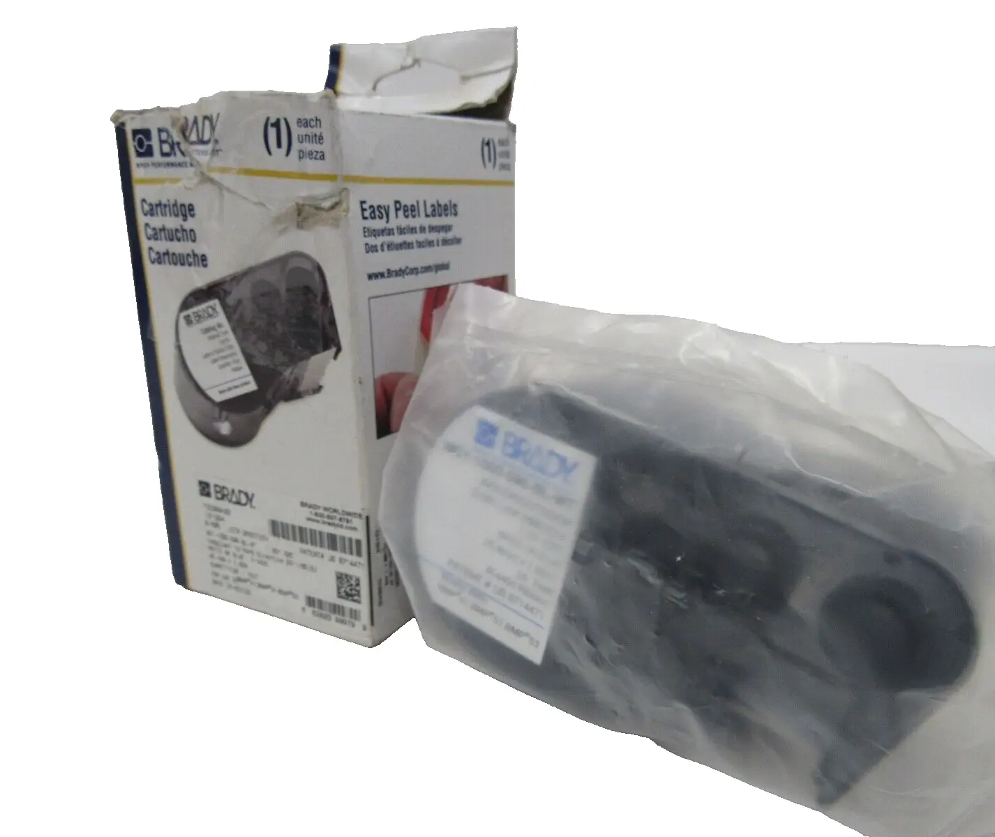 NEW BRADY MC1-1000-595-BL-WT INDOOR OUTDOOR VINYL CARTRIDGE MC11000595BLWT