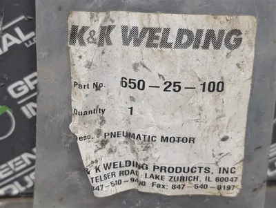 K&K Welding 650-25-100 Pneumatic Motor New