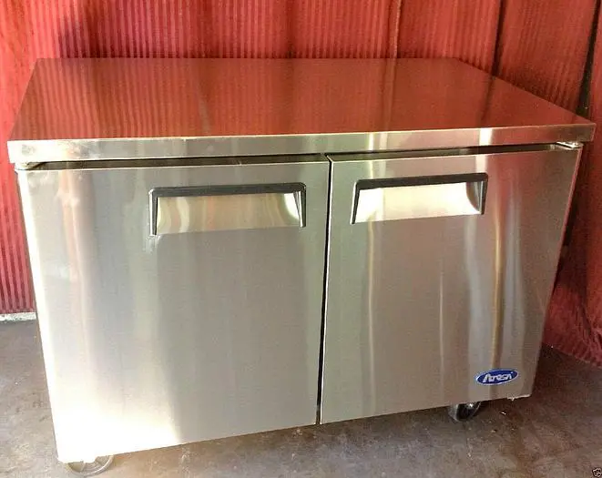 NEW 60" 2 Door Under Counter Refrigerator