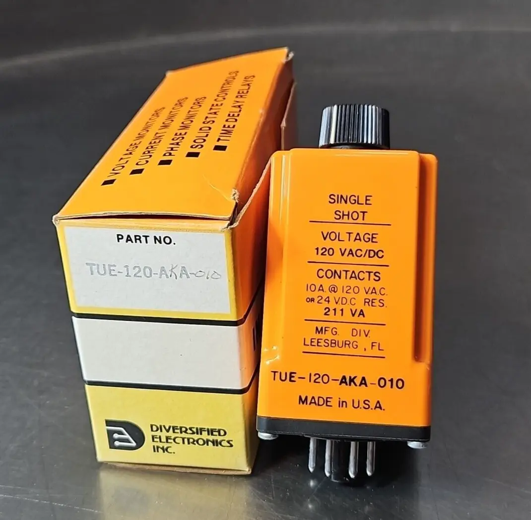 Diversified Electronics TUE-120-AKA-010 TIME DELAY RELAY. Loc3E-19