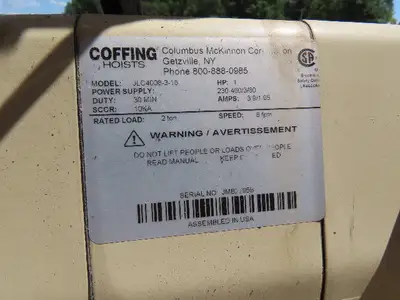 Used ROBBIN & MEYERS _UNKNOWN_ Bridge & Overhead Cranes Indiana US | Arrow Industrial #1366918