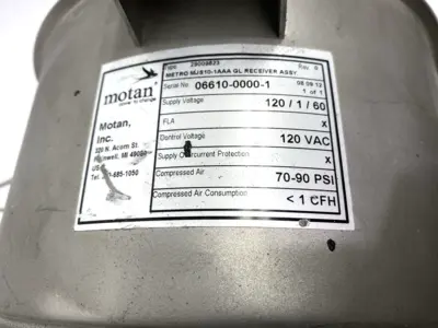 Used Motan Rev. 0 Metro Vacuum Receiver Assembly 120VAC 29009823 NO LID Loaders (Plastic Upstream) Michigan US | Maverick Industrial Sales #1402320