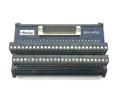 USED PARKER GEMINI DRIVE 50-PIN BREAKOUT MODULE, SCREW TERMINALS