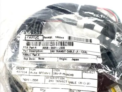 USED FANUC TRANSIT CABLE ASSEMBLY 24V, FOR R-30IB CONTROLLER