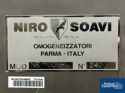 USED Niro Soavi Niro Soavi NS 2006H Portable Monoblock Homogenizer