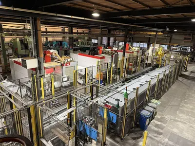 USED FANUC ROBOT + 3 BRETON MACHINING CENTERS 5 AXES