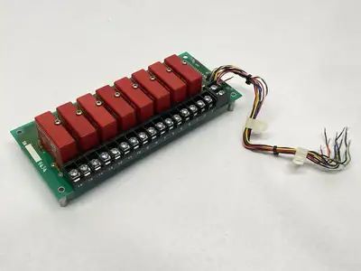 USED CRYDOM RELAY MOUNTING BOARD 13326 REV J W/ 8X POTTER&BRUMFIELD ODC-5 385