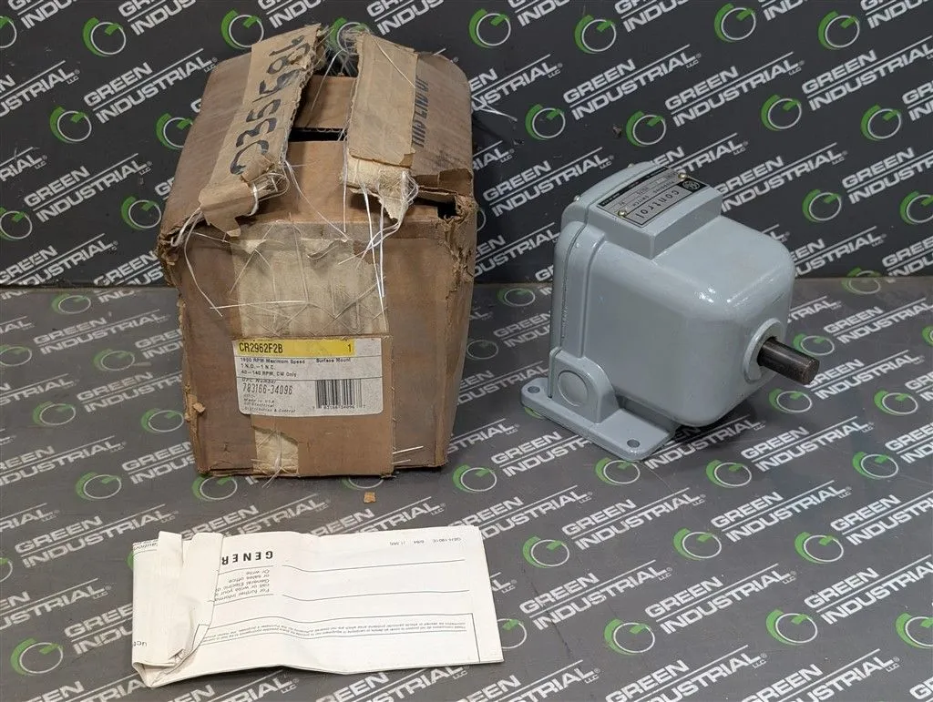 General Electric CR2962F2B Surface Mount Plugging Switch 40-140 RPM New NIB
