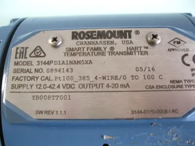 Used Rosemount 3144P D1A1NAM5XA Sensors New Hampshire US | Bitter End Trading #1493535