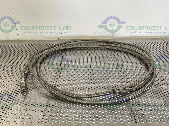Used 208" STAINLESS STEEL BRAIDED HOSE W/ 1/2" SANITARY FITTINGS Hoses | Equipment Lab #486855