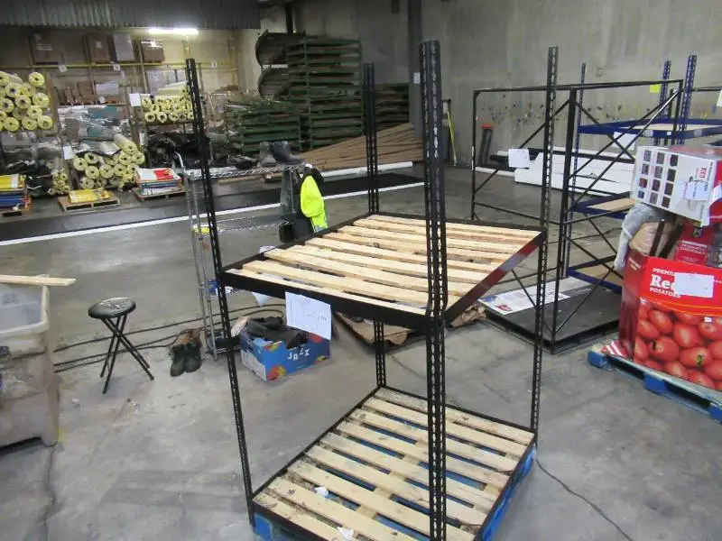 Adjustable Black Metal Frame Built to Fit Onto Pallets - Perfect for Projects