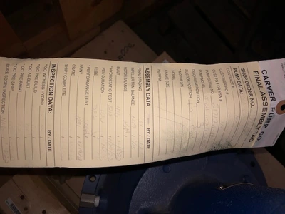 3" Carver Pump material CD4M, New Storeroom Spare