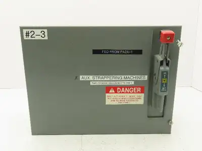 Square D 8998 MCC Bucket Motor Starter 10Hp Size 1 Fused Disconnect 3 Pole 600V