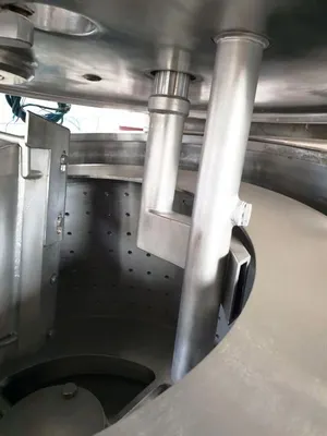 GFT V 63-U perforate basket centrifuge, Hastelloy C22.