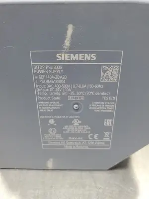 SIEMENS SITOP PSU300S (6EP1434-2BA20) 24VDC 10A Power Supply. 4D-1