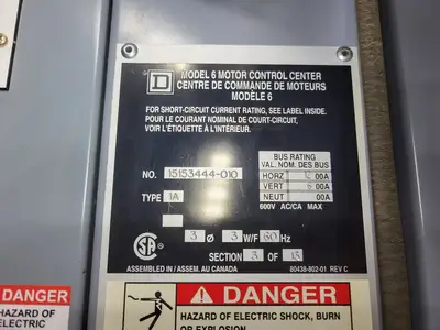 USED SQUARE D MODEL 6