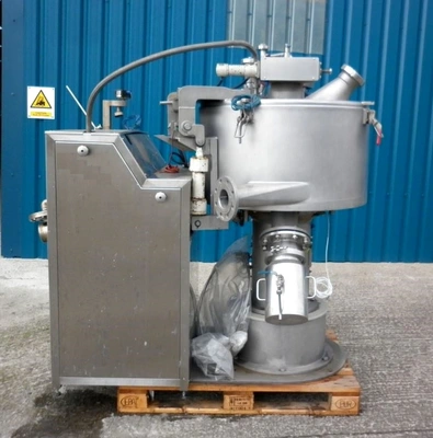 GFT V 63-U perforate basket centrifuge, Hastelloy C22.