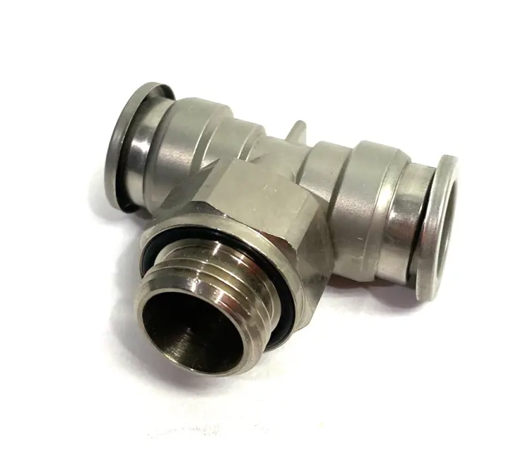 Used SMC METAL BRANCH TEE SWIVEL FITTING 16MM OD TUBE Hoses | Maverick Industrial Sales #1099552