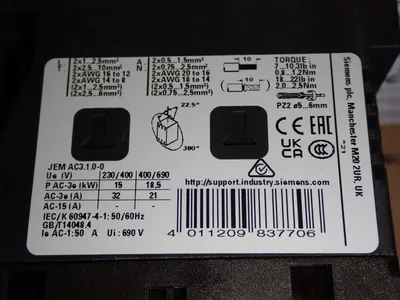 New | in-Stock SIEMENS 3RT20271BB443MA0 PLC Contactors Ohio US | HGR 24 #786951