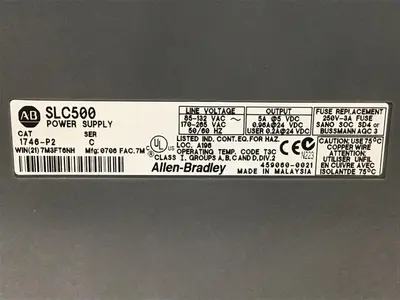 USED ALLEN BRADLEY 1746-P2 SER C / 1746-A13 SER B