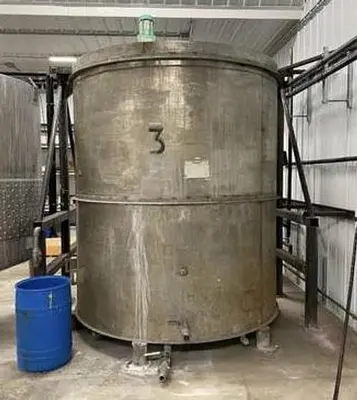 3000 Gallon Stainless Steel Mixing Tank with Agitator