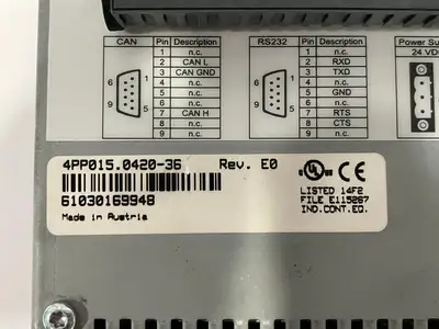 Used B&R Rev. E0 PP15 Power Panel Automation Control (HMI) Michigan US | Maverick Industrial Sales #1464000